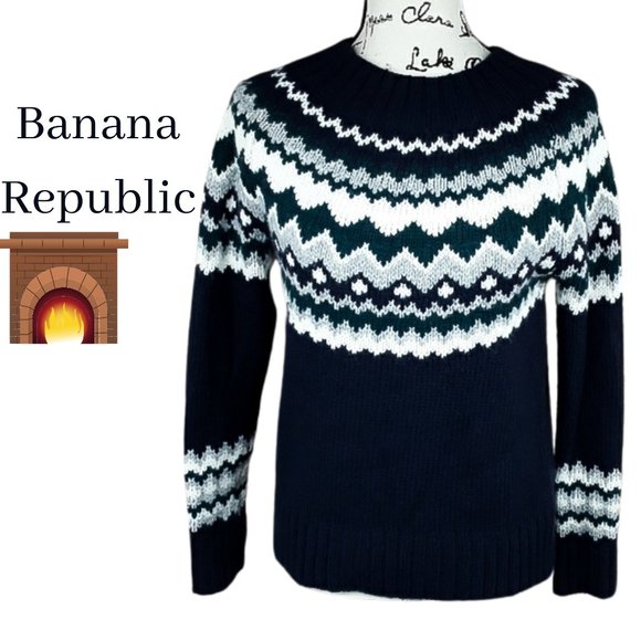 Banana Republic Sweaters - BANANA REPUBLIC Women's Fair Isle Blue Sweater